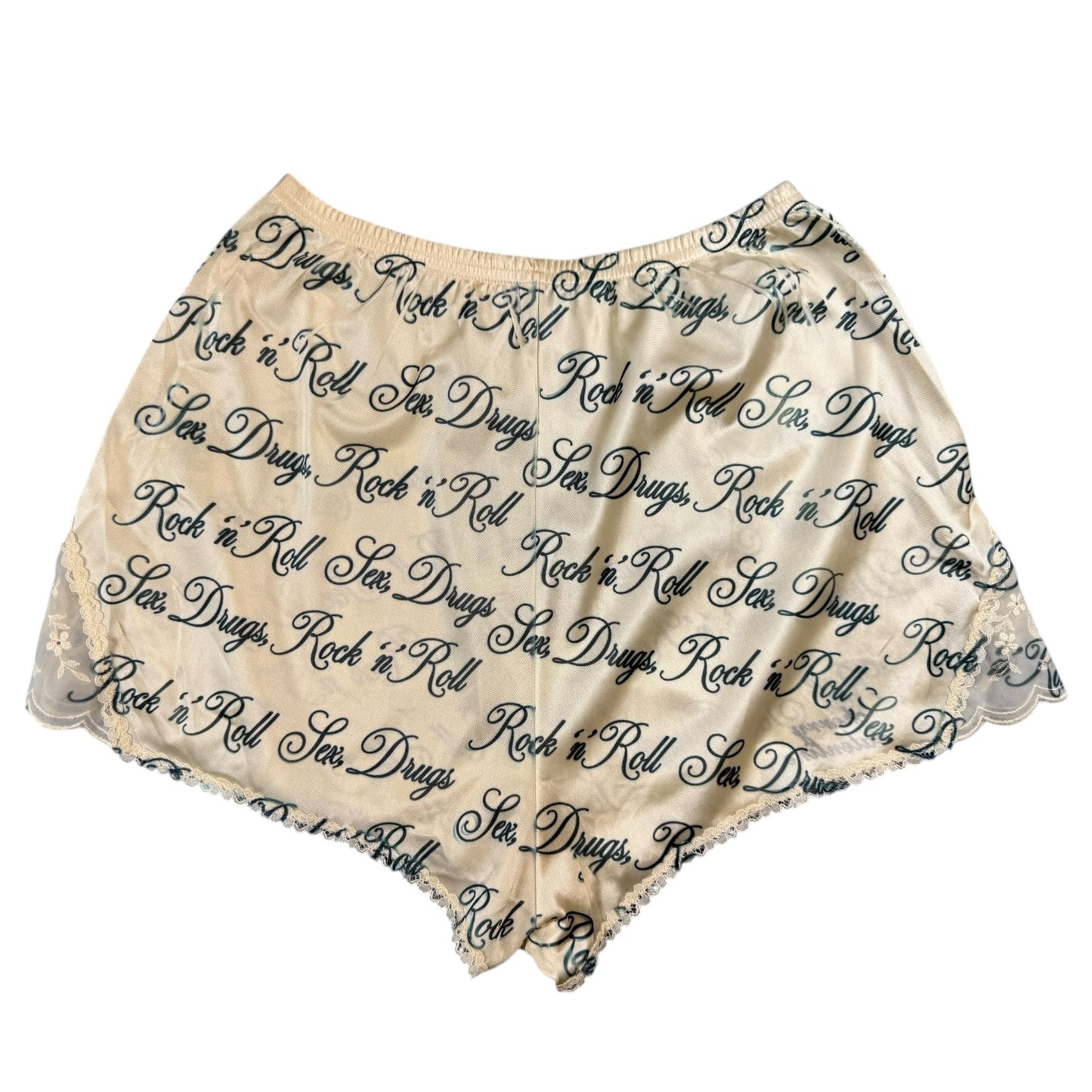 SEX DRUGS ROCK N ROLL LACE SHORTS - XS