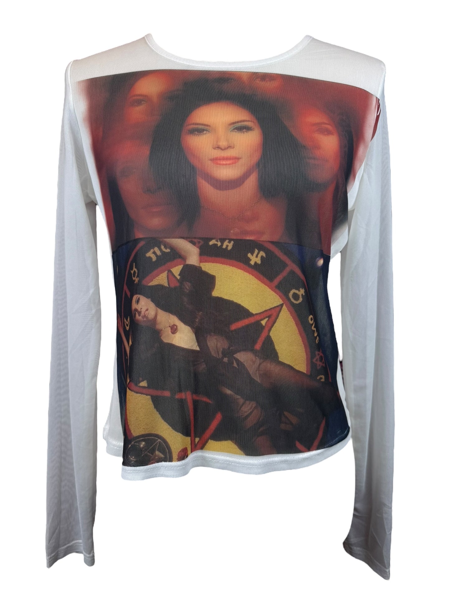 LOVE WITCH MESH WHITE TOP 1 - L/XL