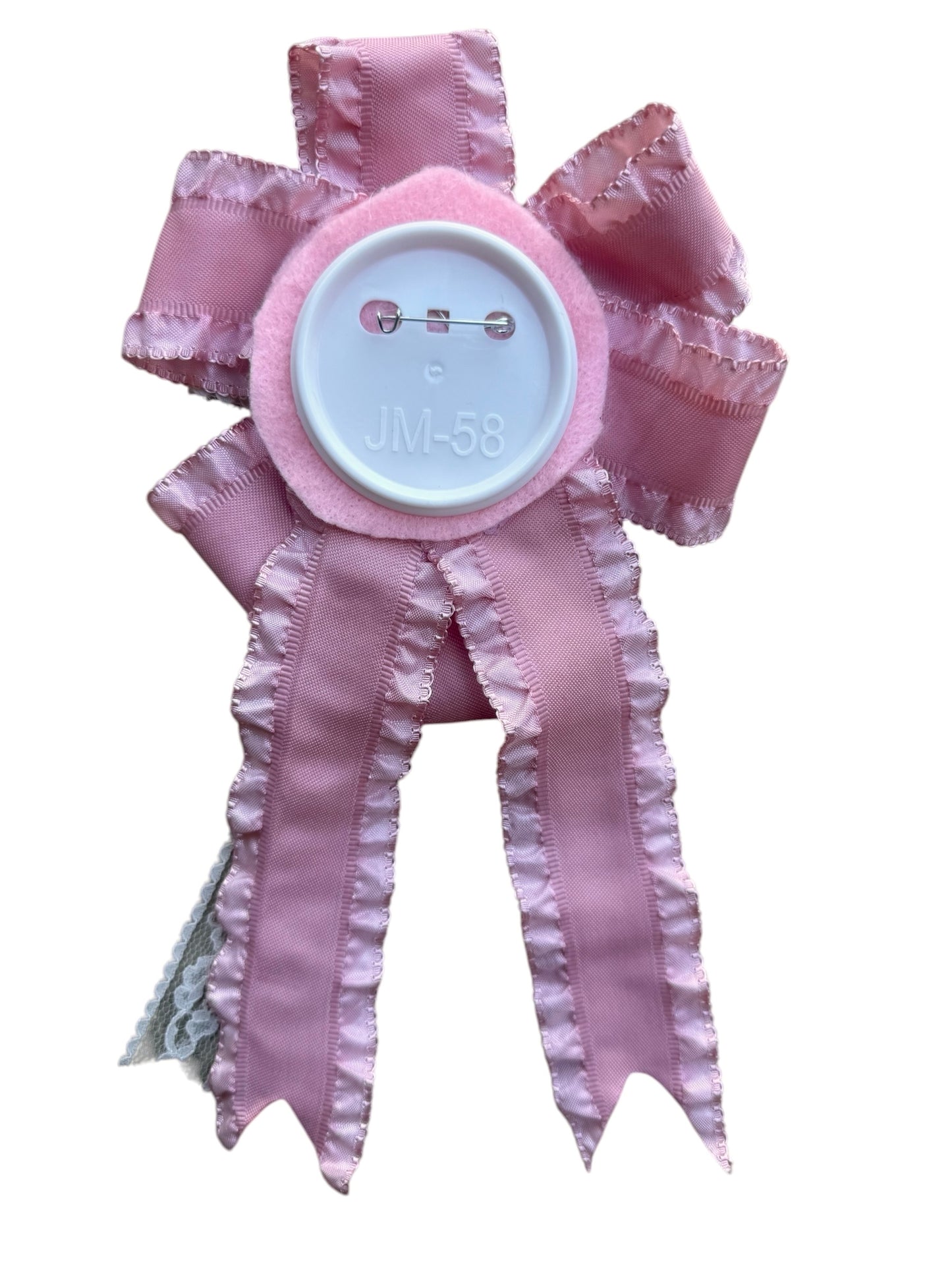 EMPTY INSIDE PINK LACE PRIZE RIBBON