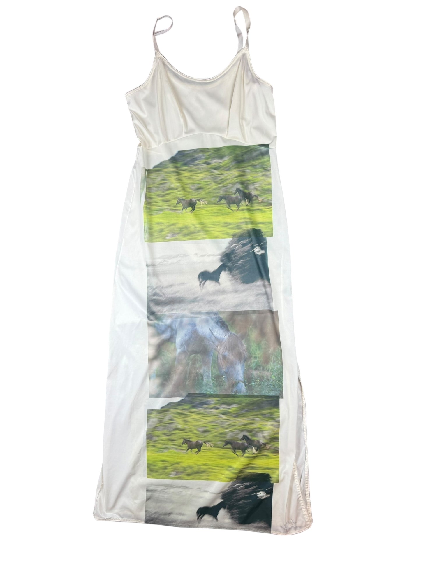 GOODBYE HORSES WHITE DRESS - S