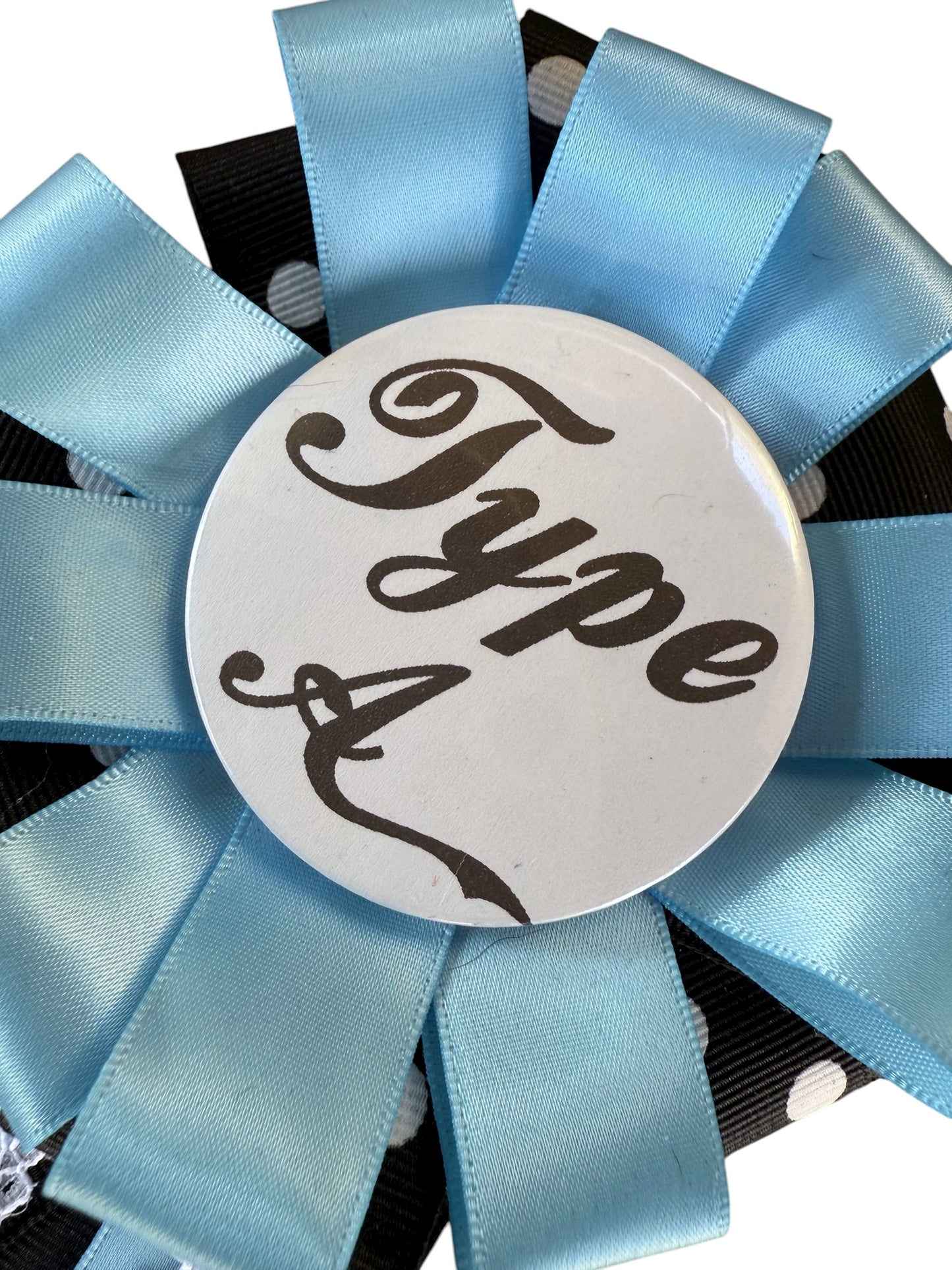 TYPE A PRIZE RIBBON BLUE POLKA