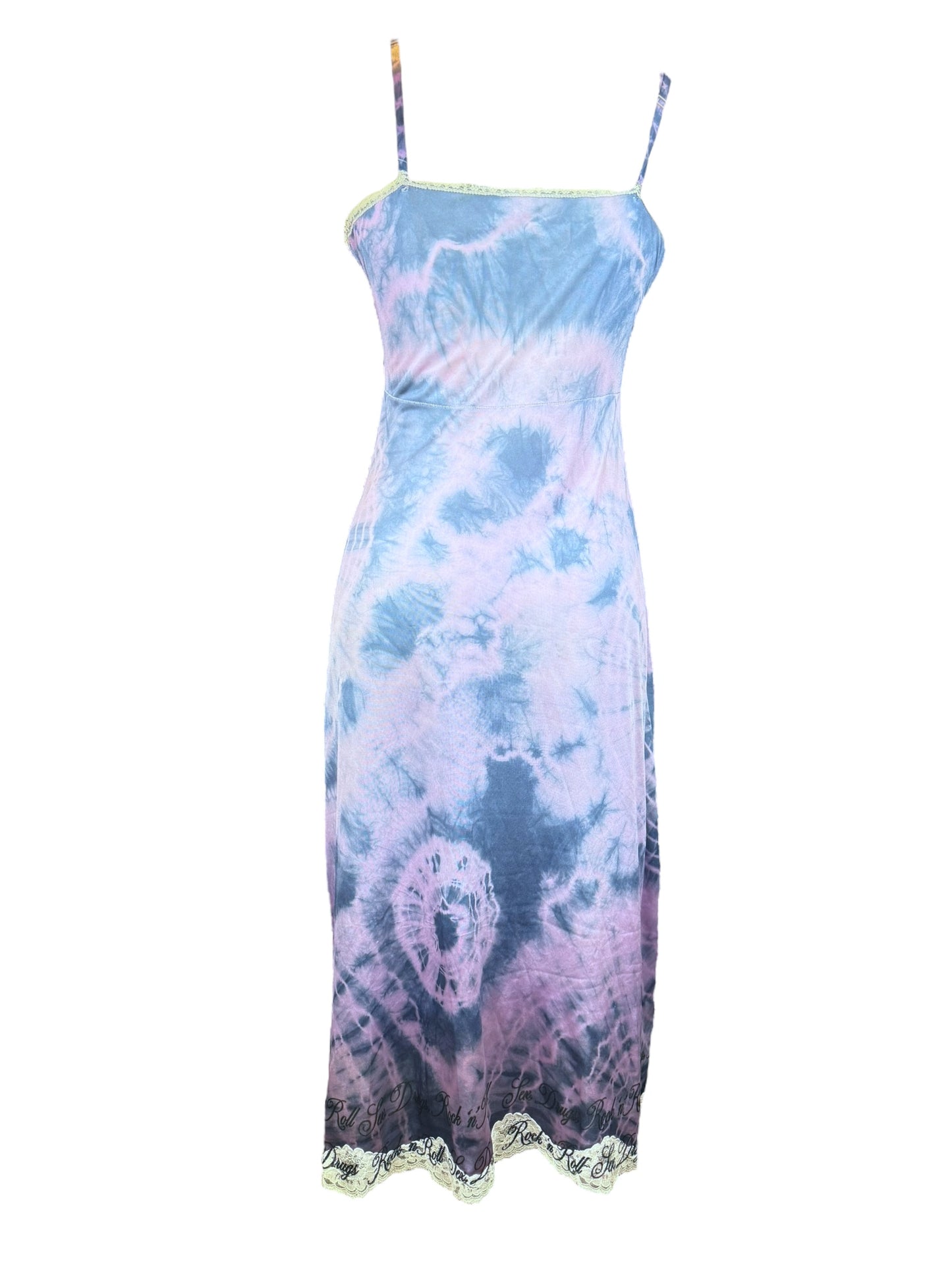 SEX DRUGS ROCK N ROLL PURPLE DRESS - M/L