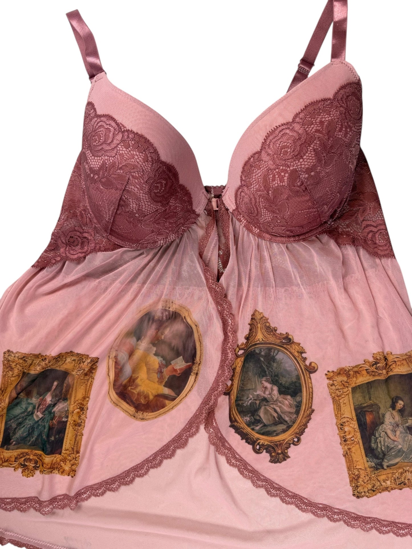 READ ME PINK BABYDOLL TOP - 1X