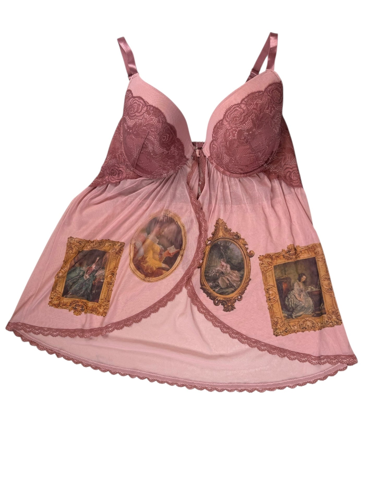 READ ME PINK BABYDOLL TOP - 1X