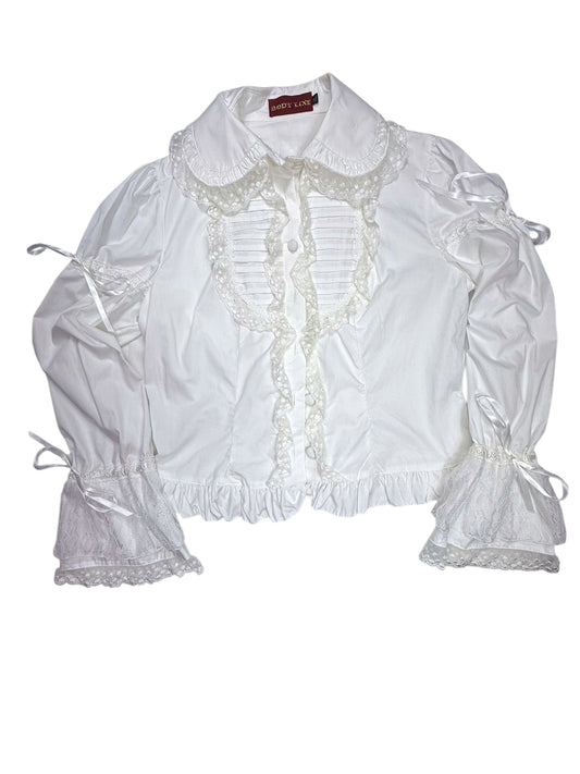 BODYLINE WHITE LOLITA BLOUSE - M