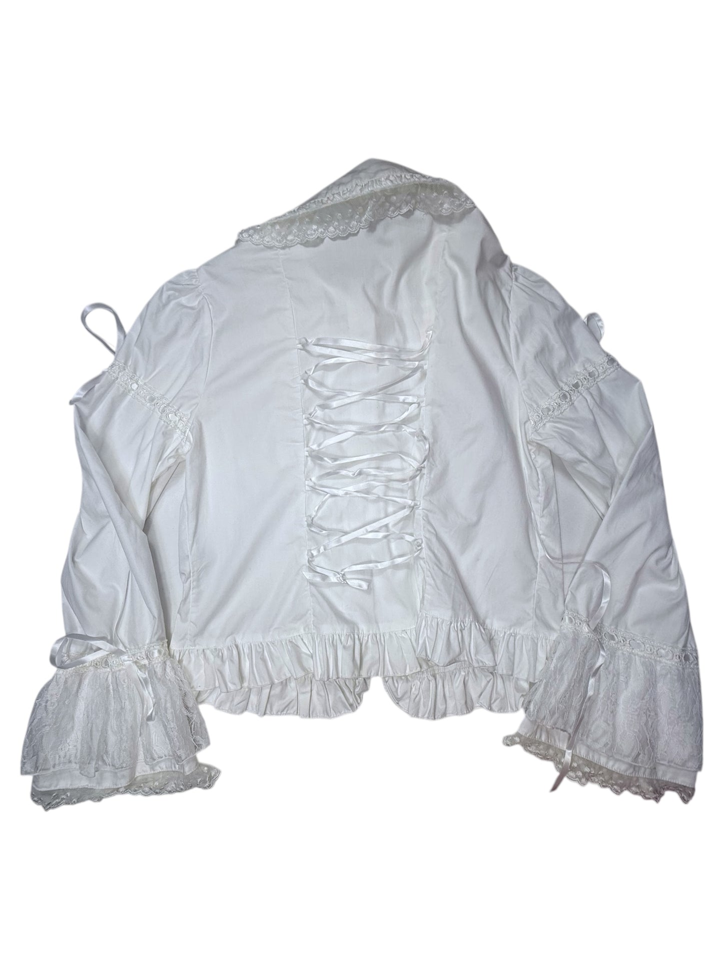 BODYLINE WHITE LOLITA BLOUSE - M