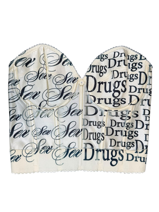 SEX DRUGS ROCK AND ROLL BUSTIER - M