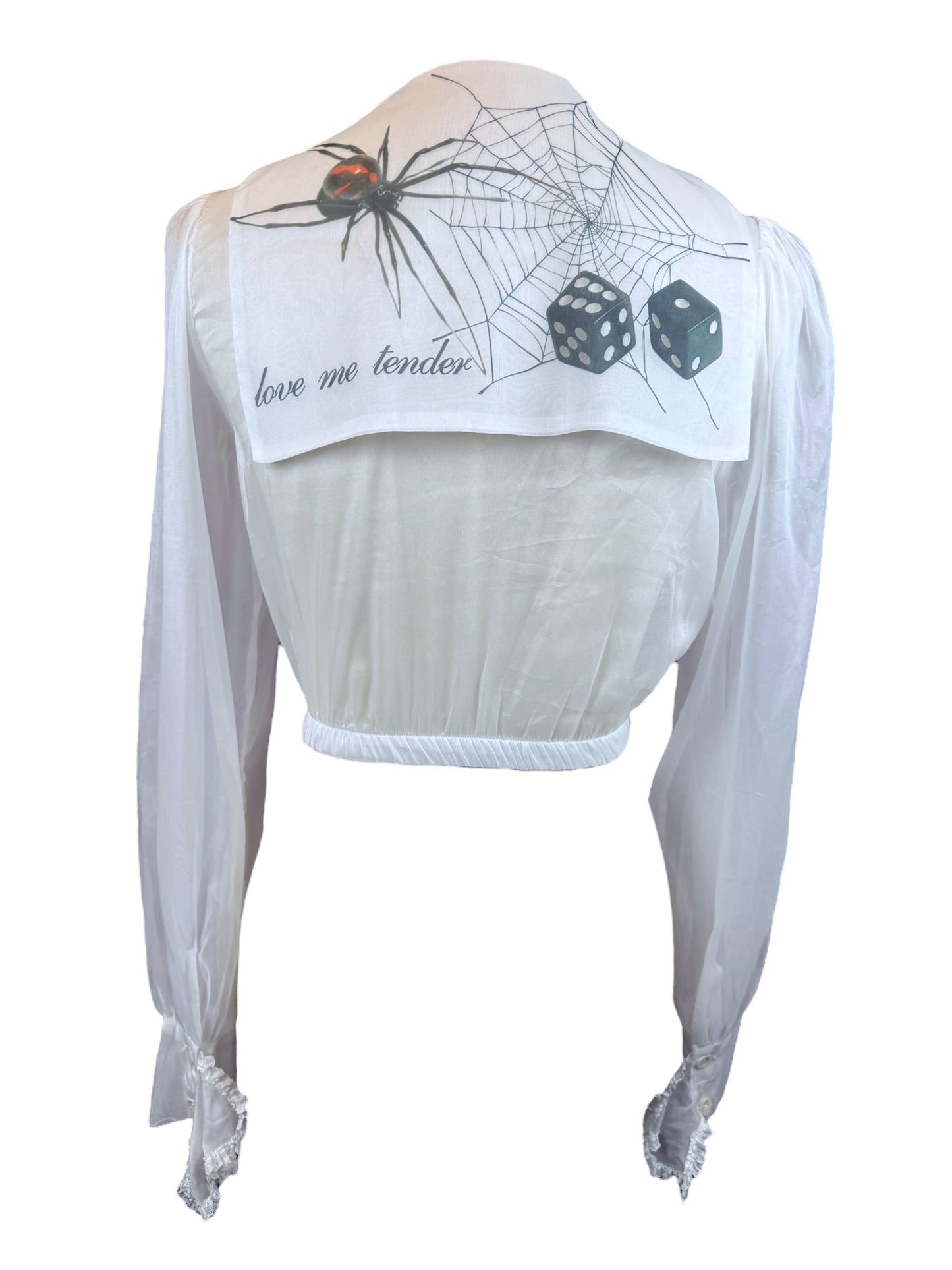 LOVE ME TENDER WHITE SAILOR BLOUSE - XS