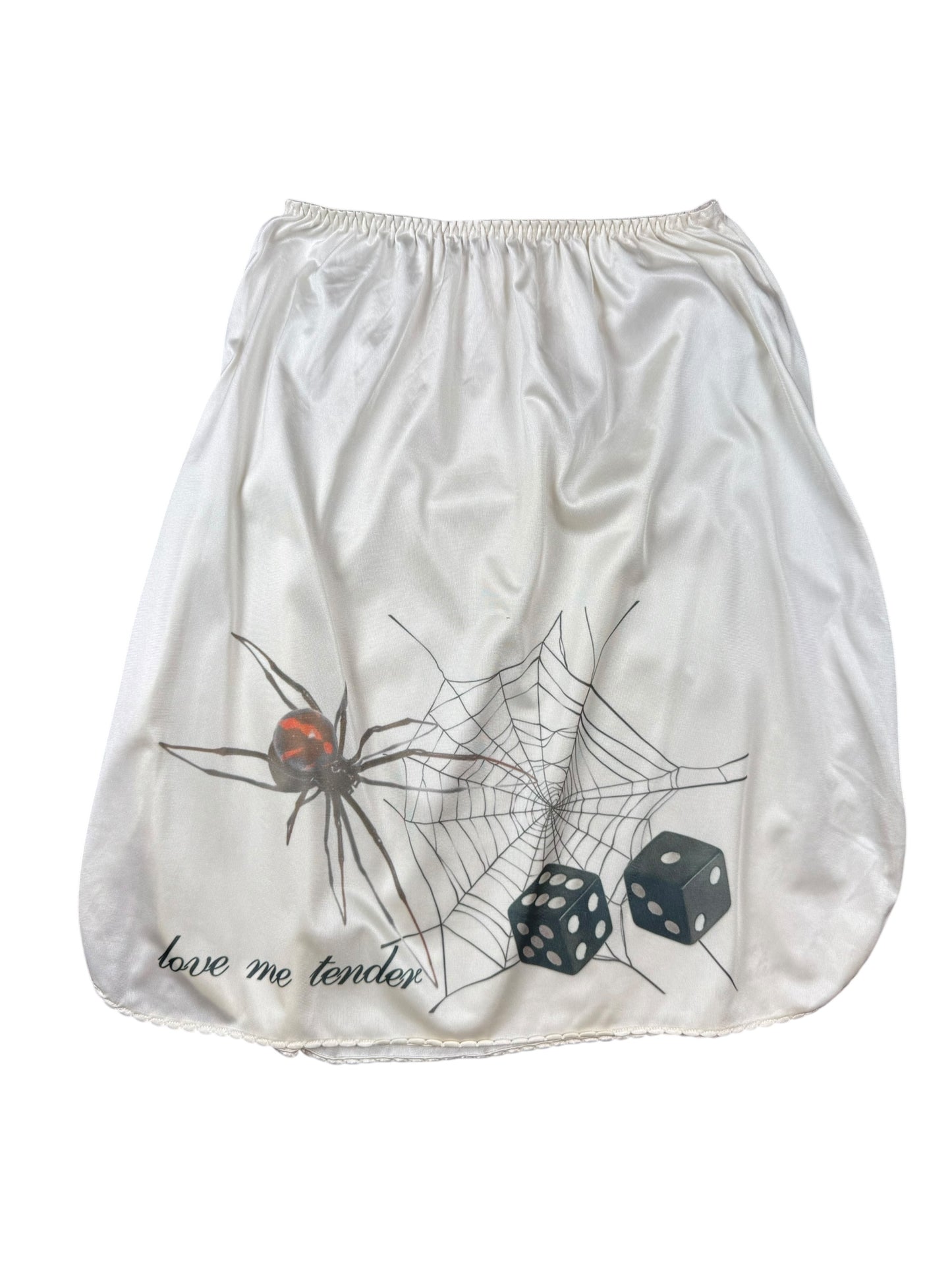 LOVE ME TENDER MINI SLIP SKIRT - S