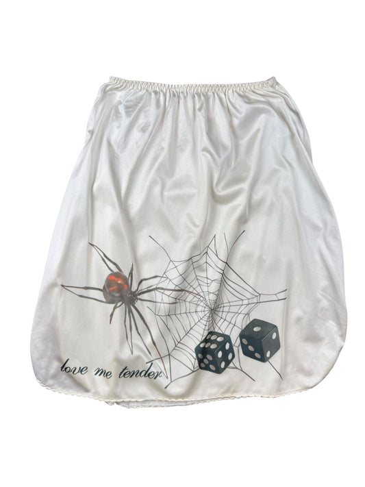 LOVE ME TENDER MINI SLIP SKIRT - S