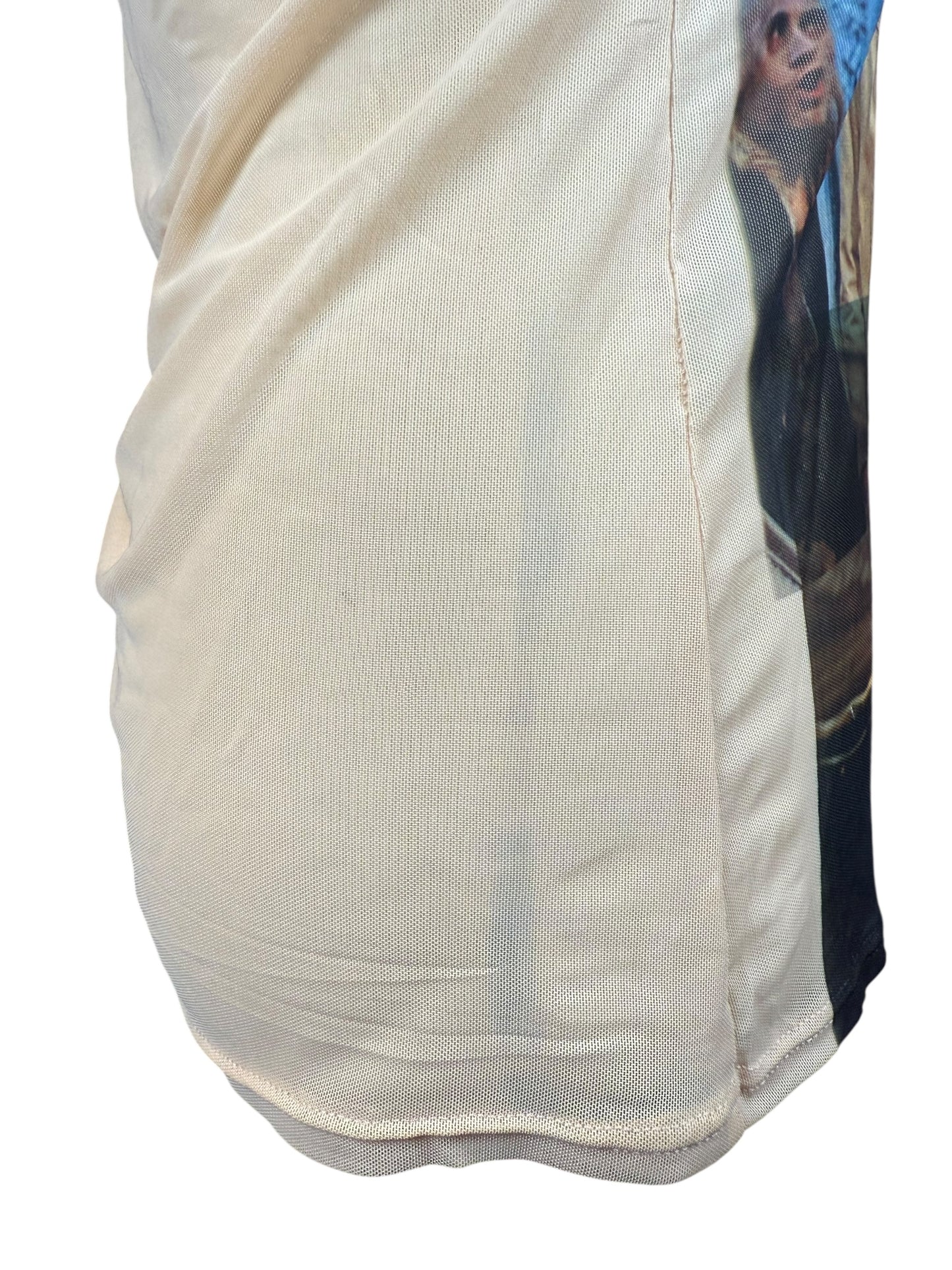 ROCKY HORROR TAN MESH TOP - L/XL/2X