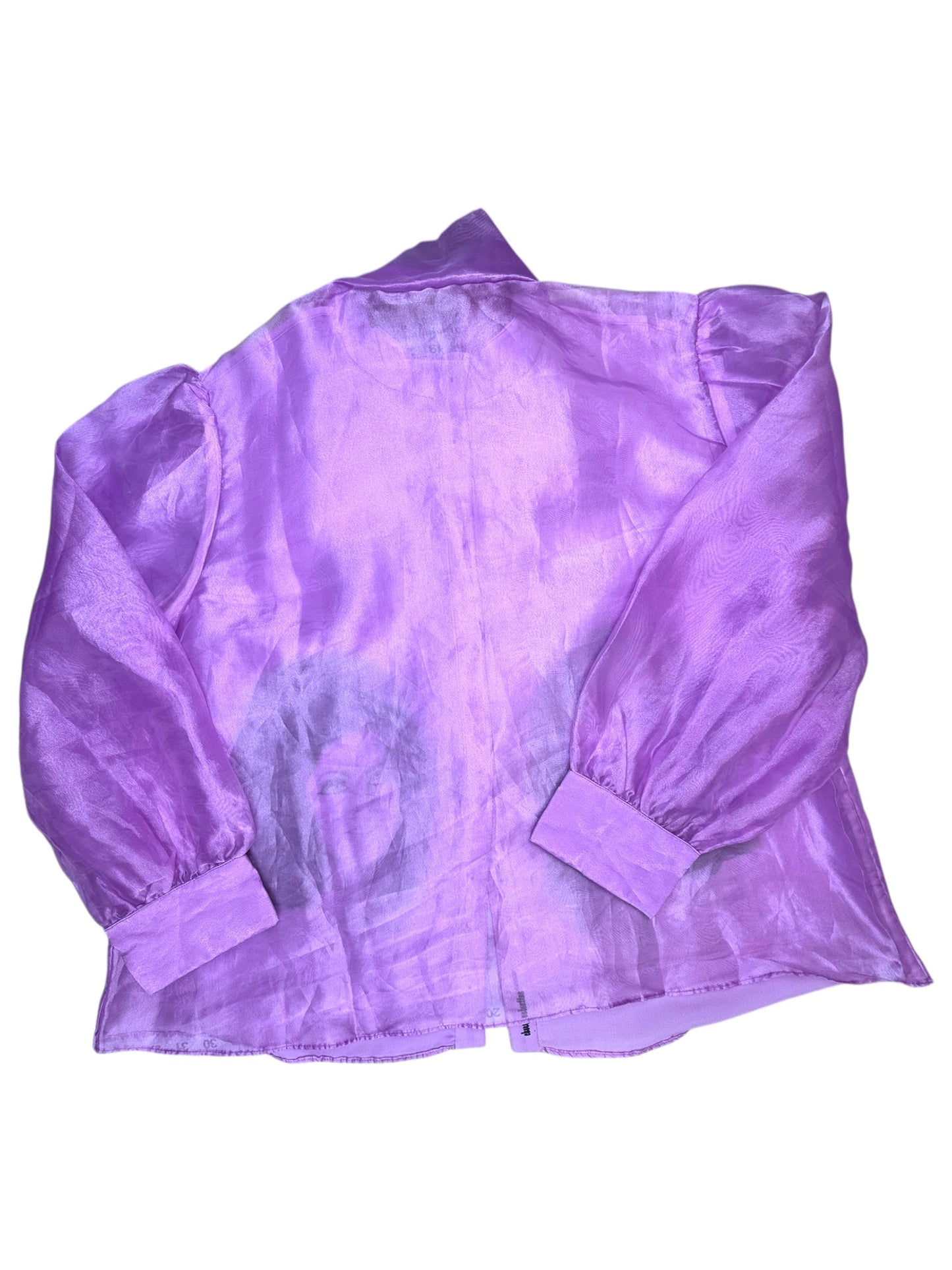 PRISCILLA PURPLE SECRETARY BLOUSE - 2X
