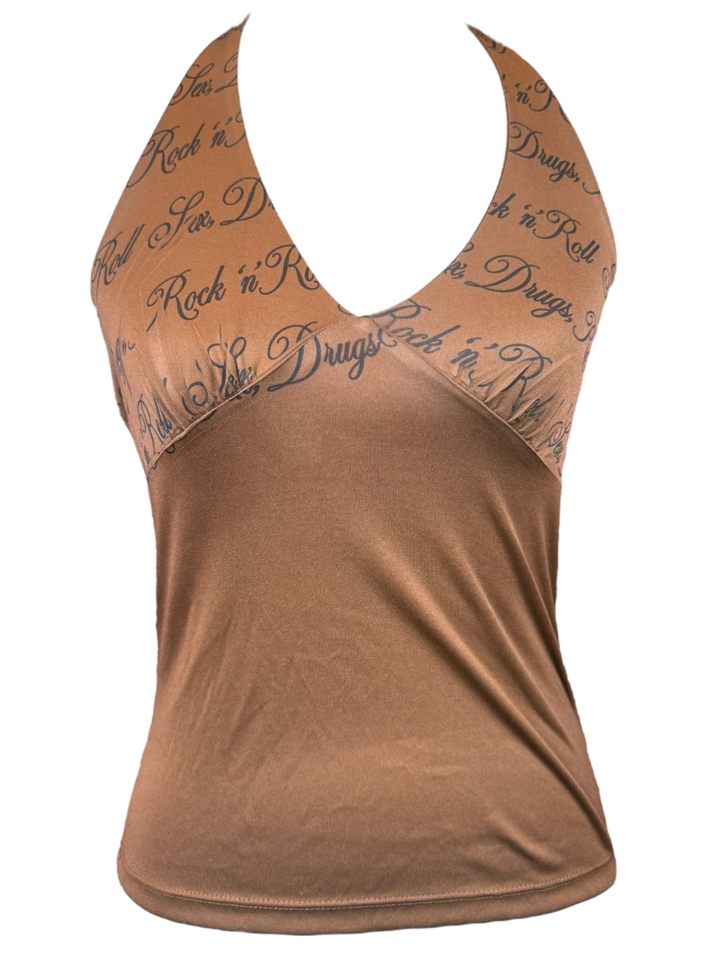 SEX DRUGS ROCK N ROLL BROWN TANK 2 - S/M