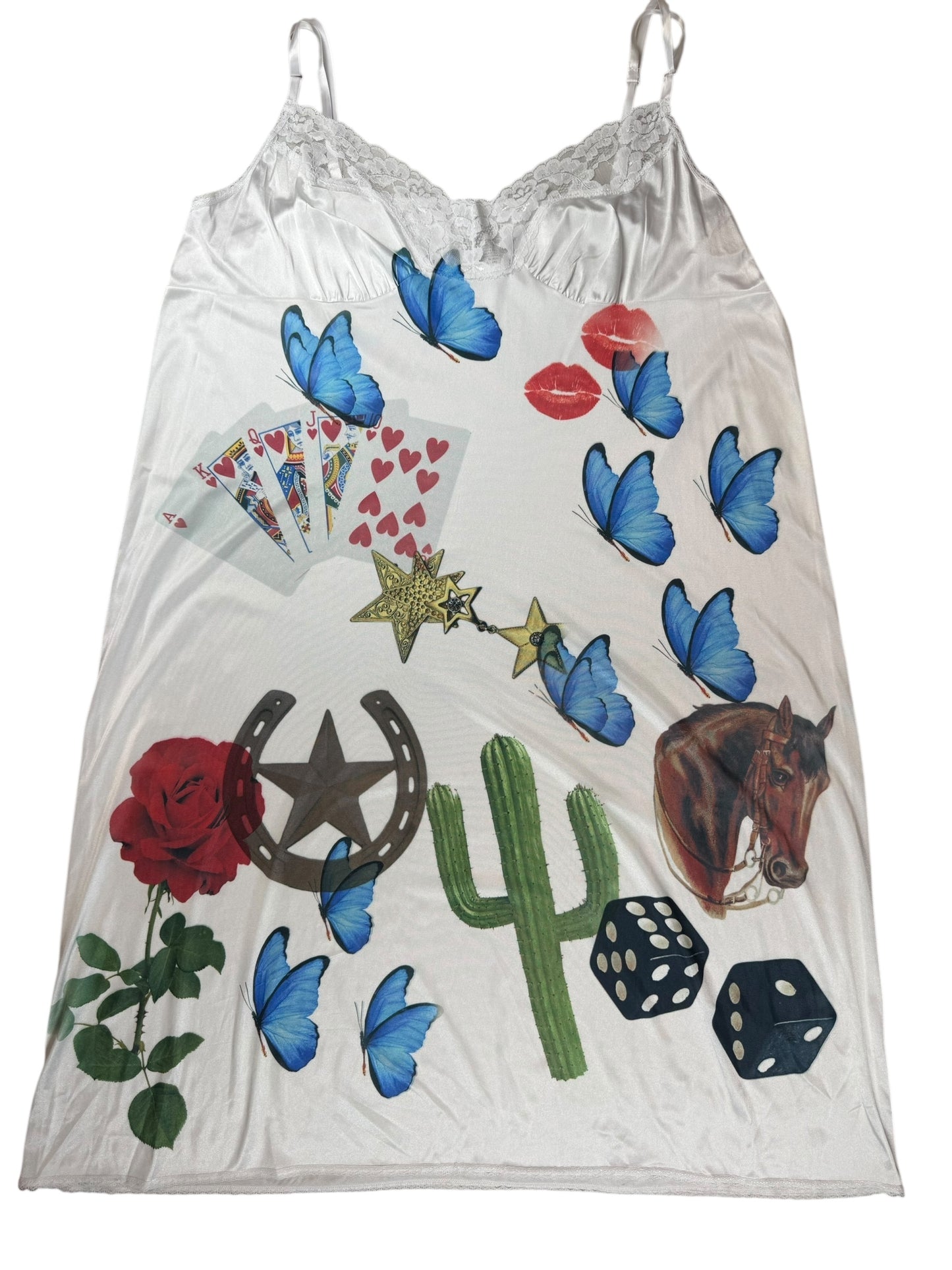 WESTERN DREAMS WHITE SLIP - 2X