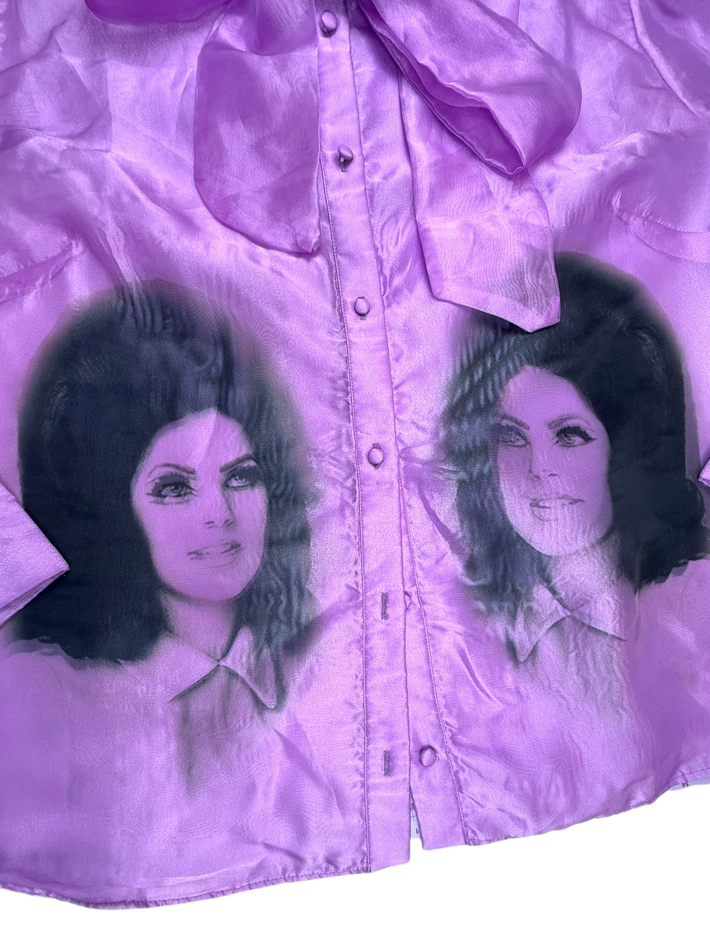 PRISCILLA PURPLE SECRETARY BLOUSE - 2X