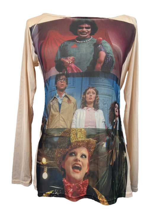 ROCKY HORROR TAN MESH TOP - L/XL/2X