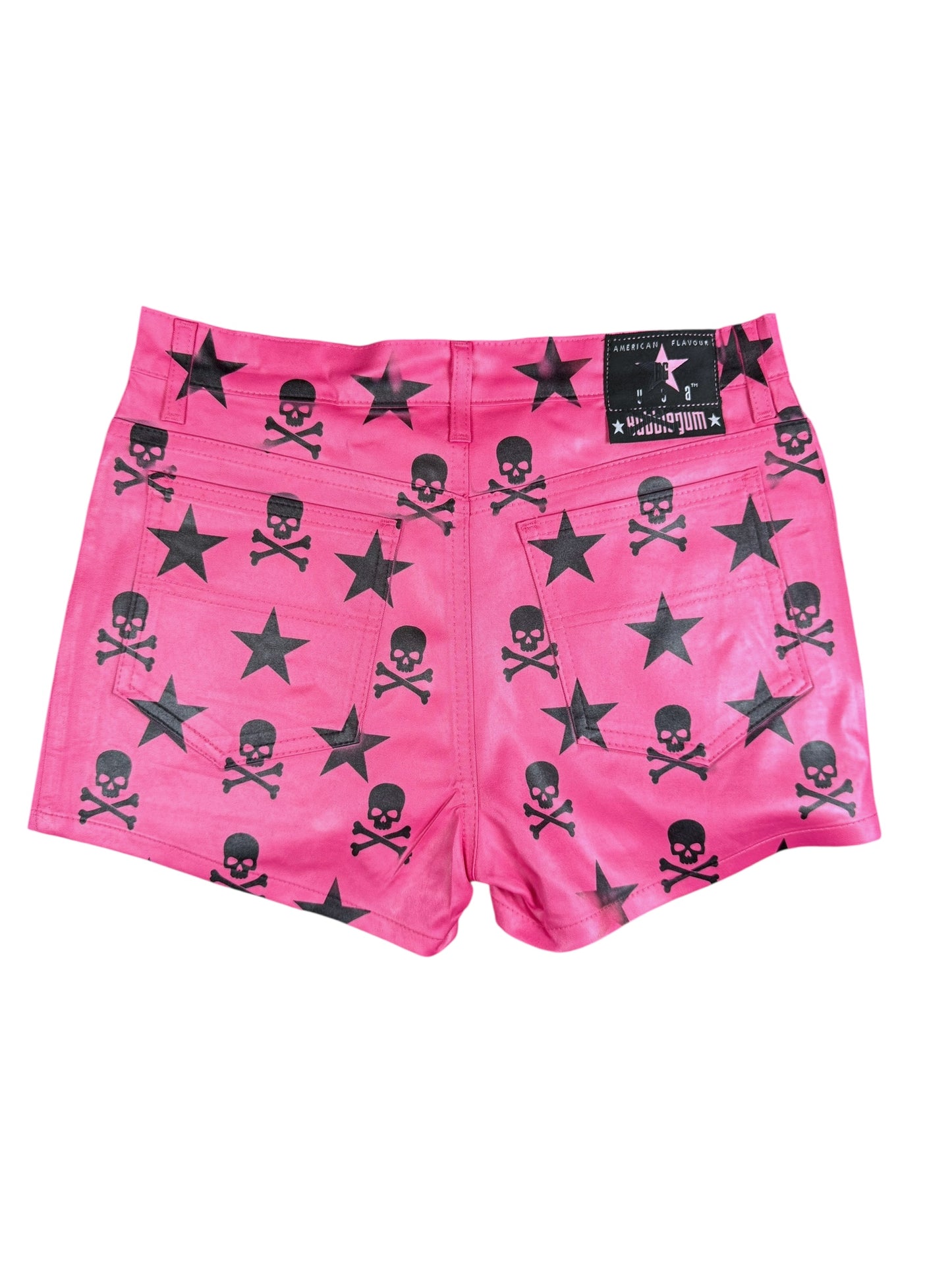 STARRY SKULLS PINK SHORTS - M