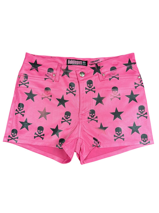 STARRY SKULLS PINK SHORTS - M