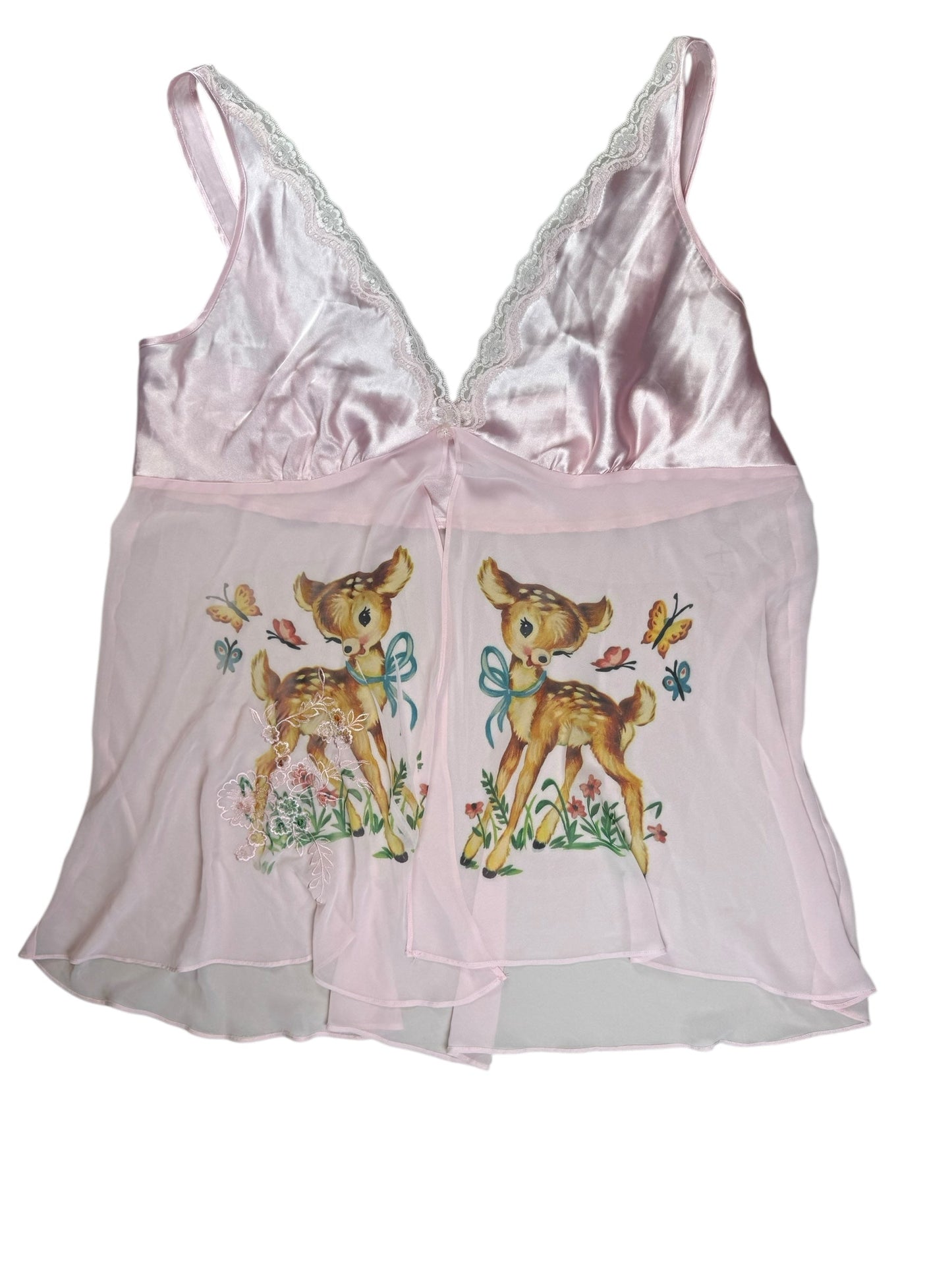 DEER DIARY 2 PINK BABYDOLL TOP - 3X