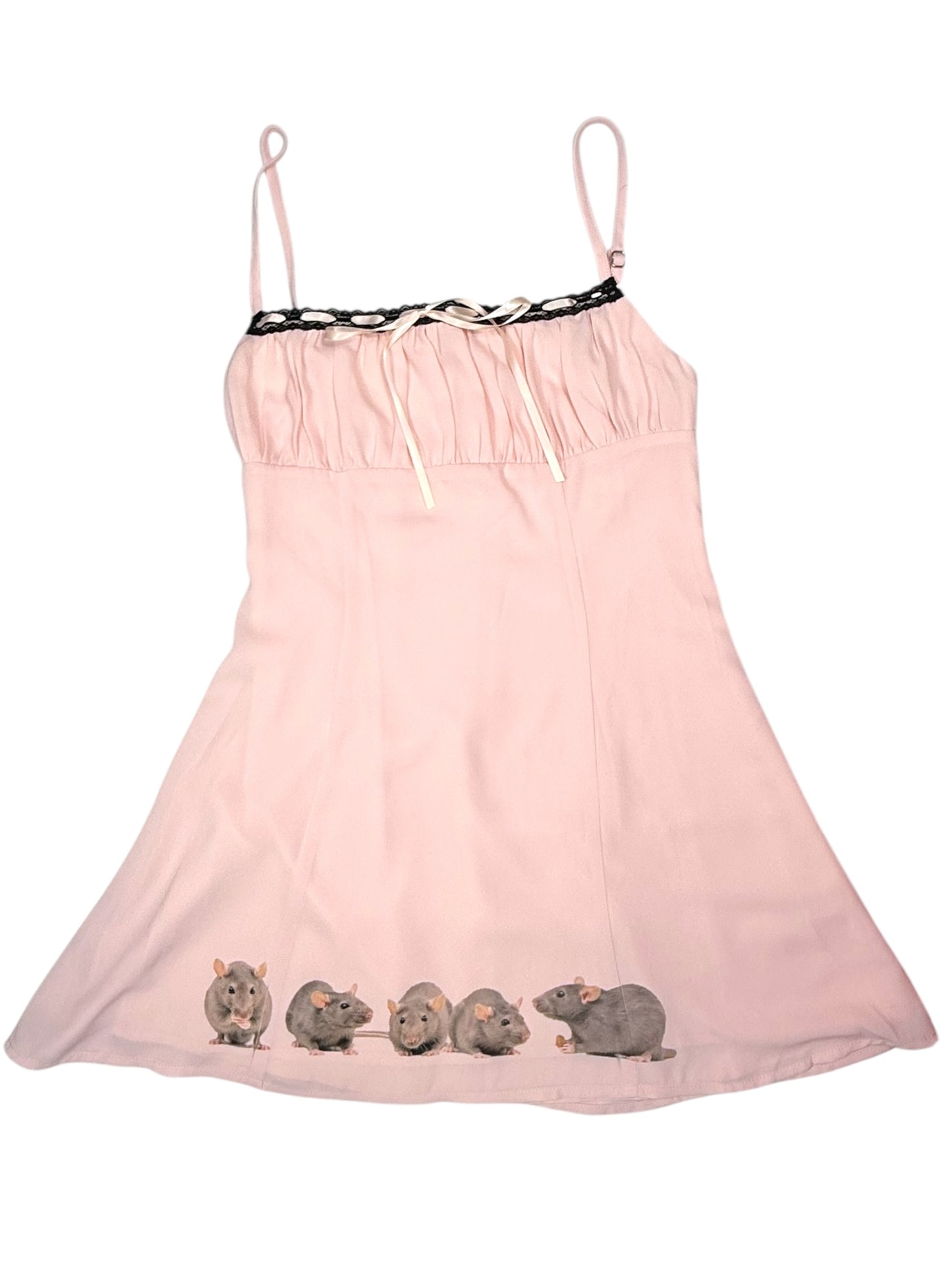 RATS! PiNK MINI BABYDOLL DRESS - S