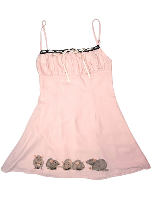 RATS! PiNK MINI BABYDOLL DRESS - S