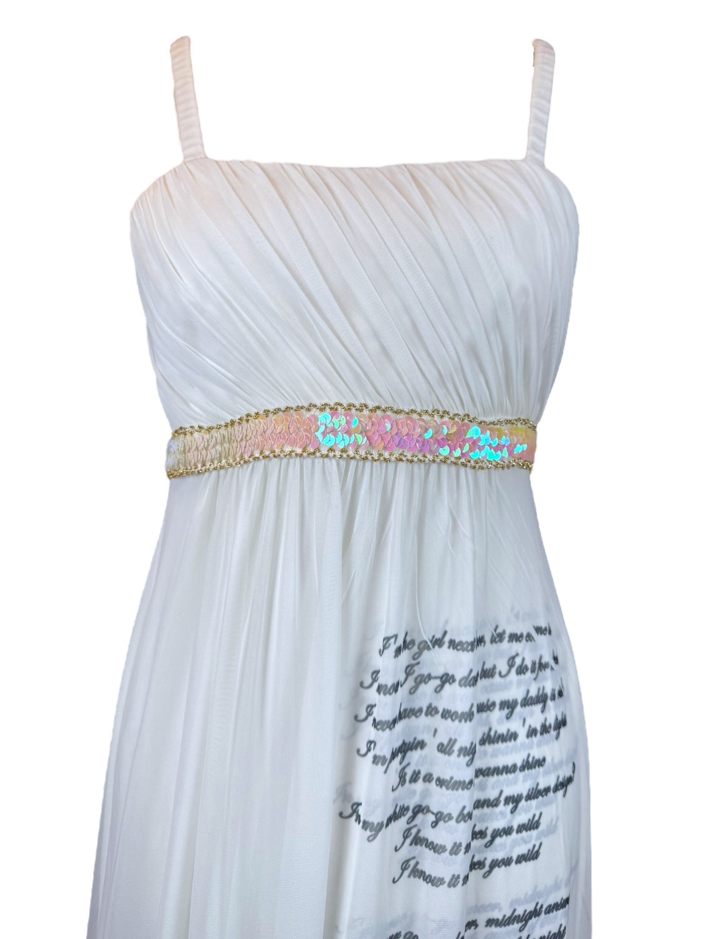 GOGO DANCER WHITE DREAMY DRESS - M