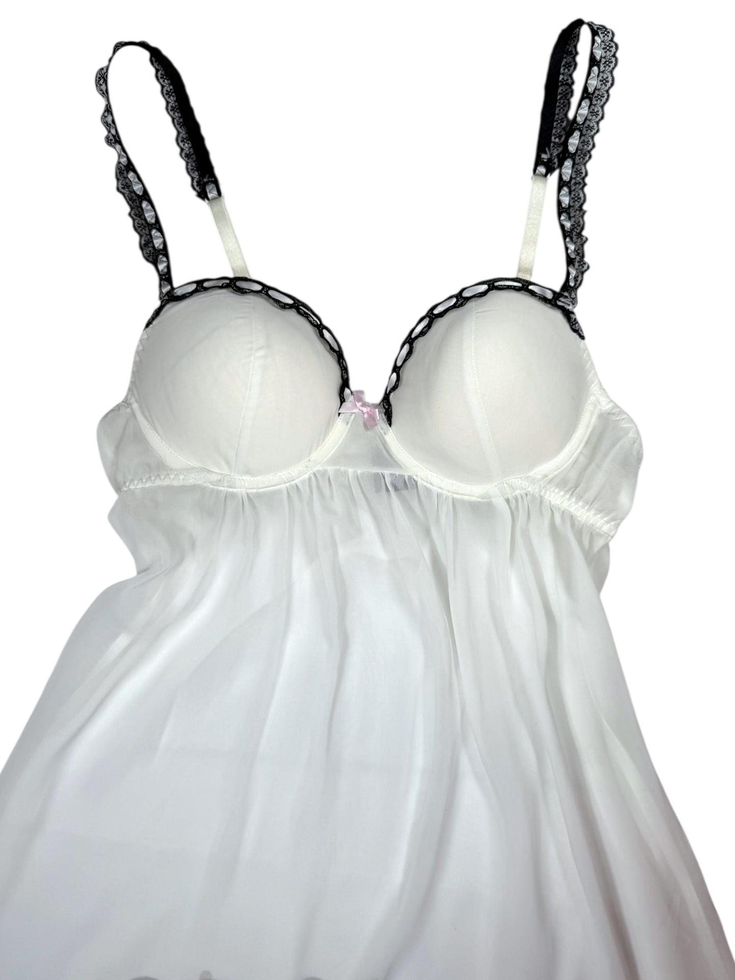 RATS! WHITE BABYDOLL TOP - M