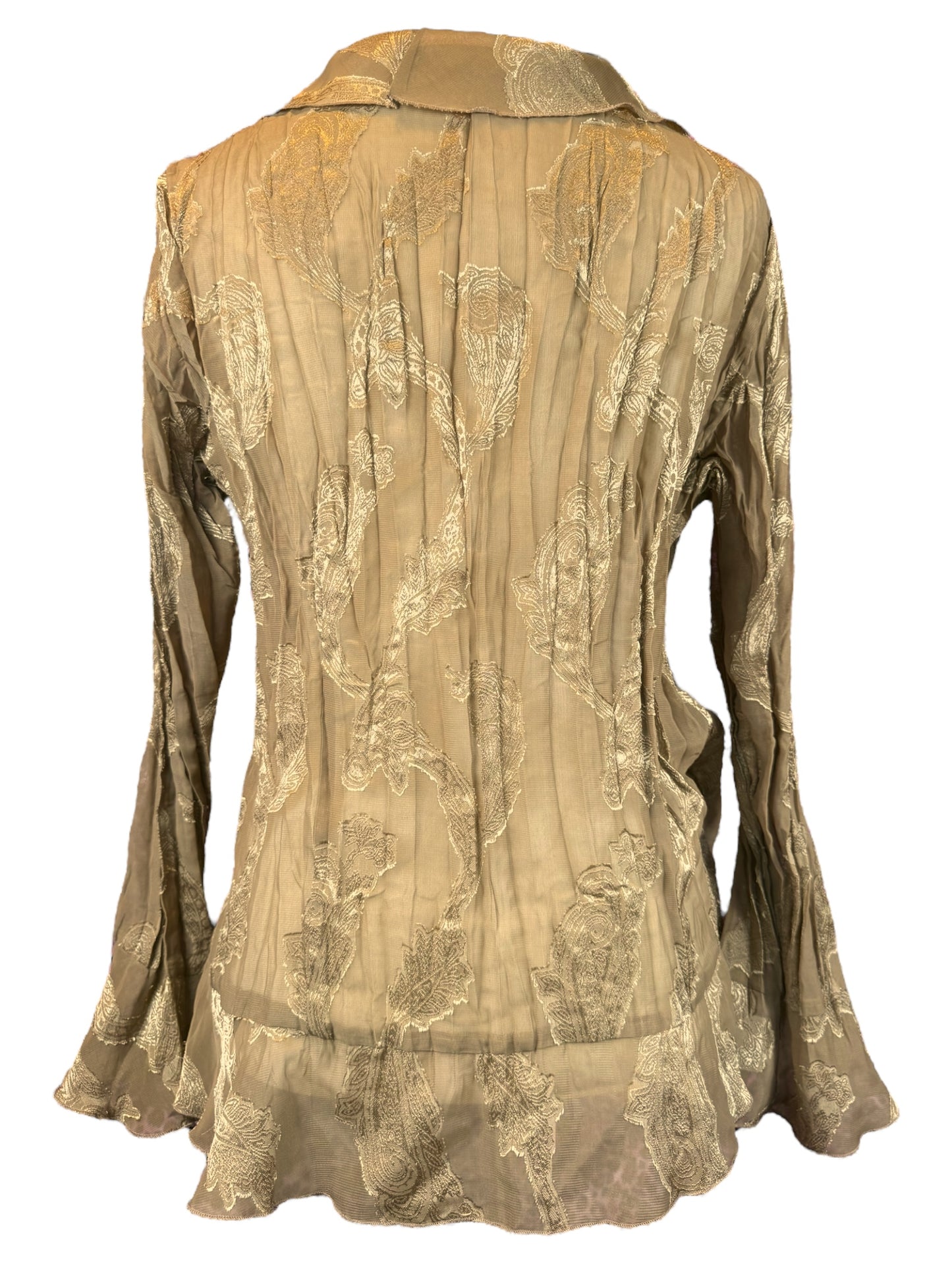 BROWN WIDOW LONG SLEEVE TOP - L