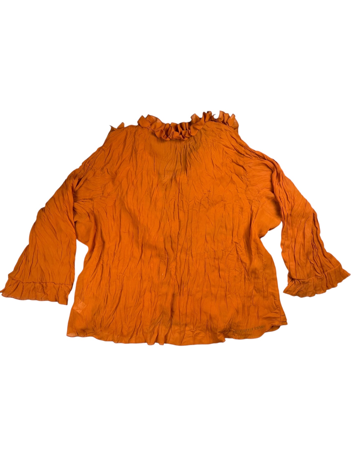 BLACK WIDOW ORANGE BLOUSE - 3X/4X