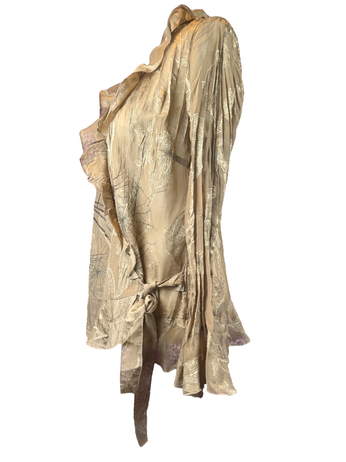 BROWN WIDOW LONG SLEEVE TOP - L