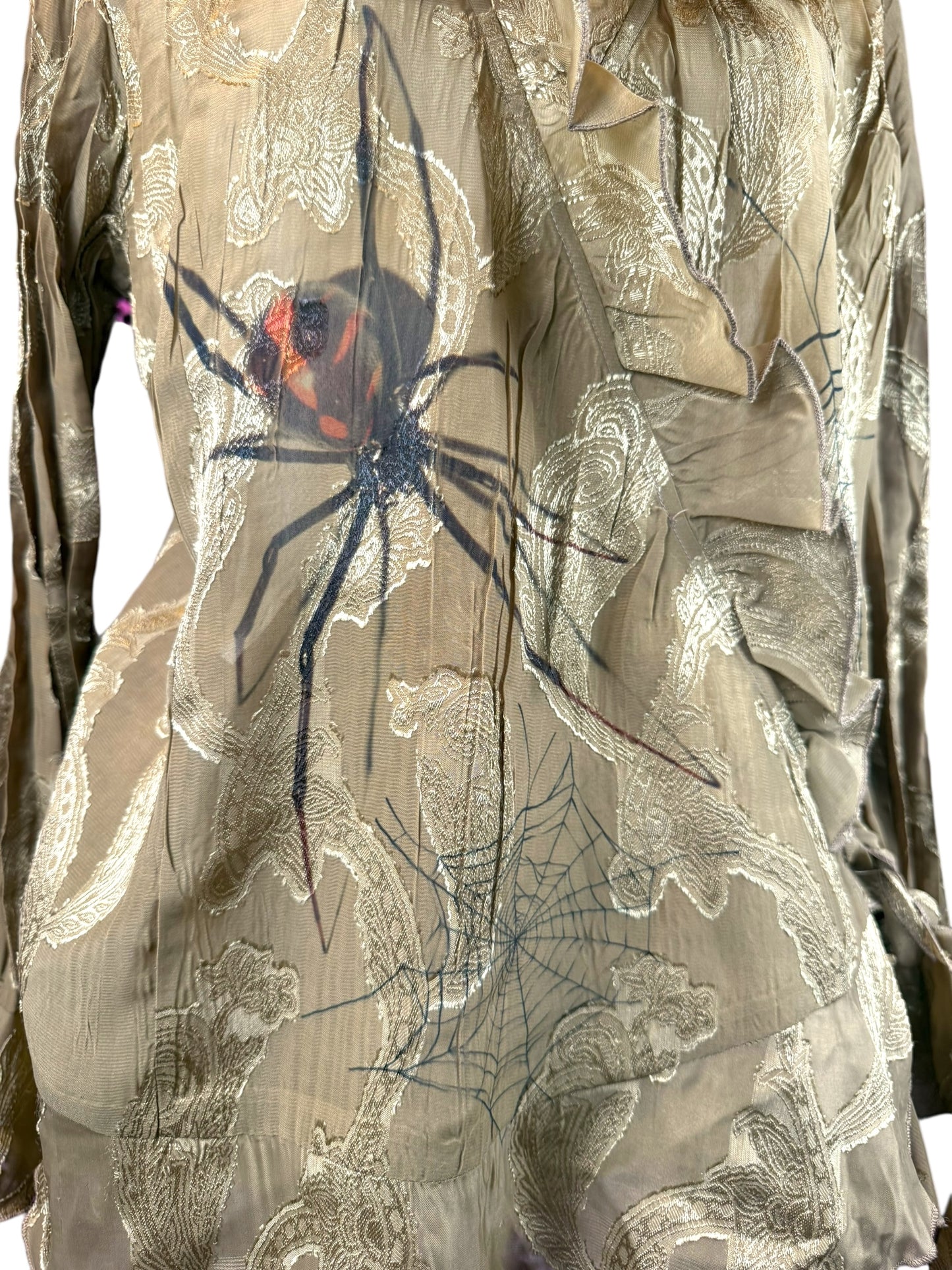 BROWN WIDOW LONG SLEEVE TOP - L