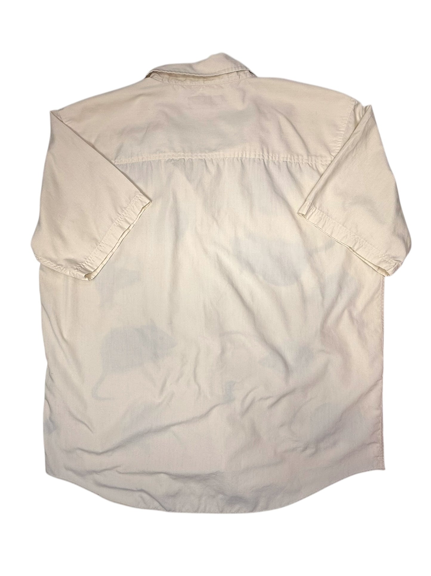 RATS BEIGE BUTTON UP SHORT SLEEVE - MENS LARGE