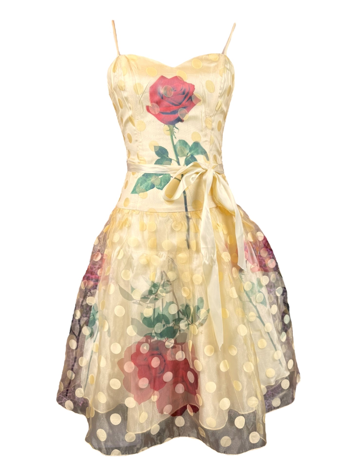 RED ROSE YELLOW DRESS - XXS/XS