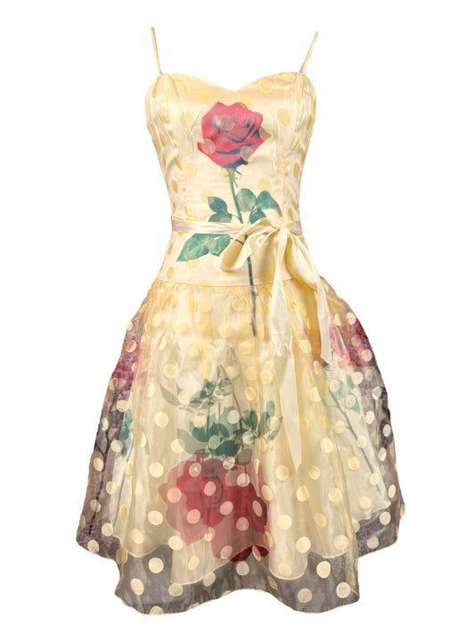 RED ROSE YELLOW DRESS - XXS/XS