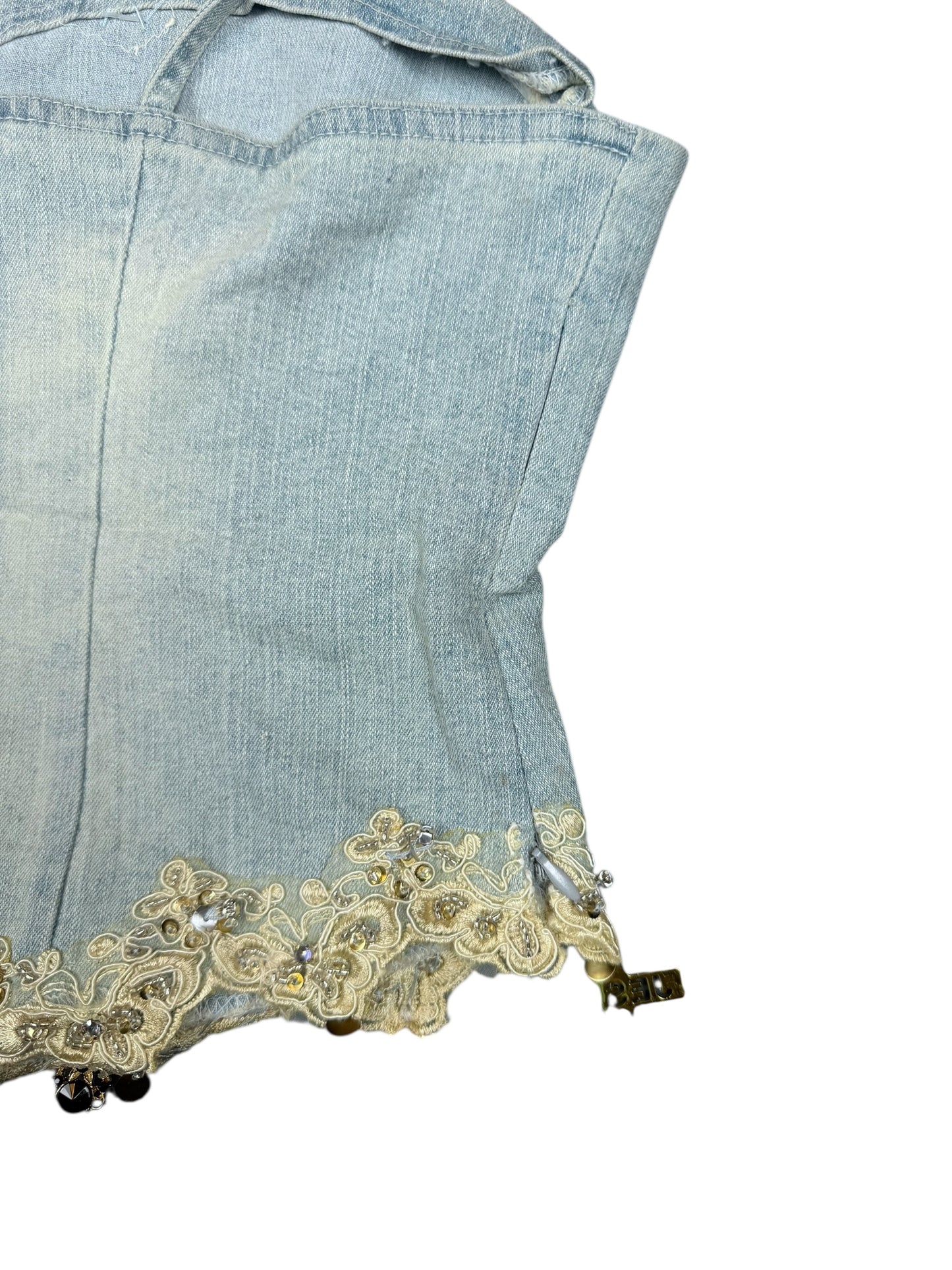CROSS ME DENIM TANK - L