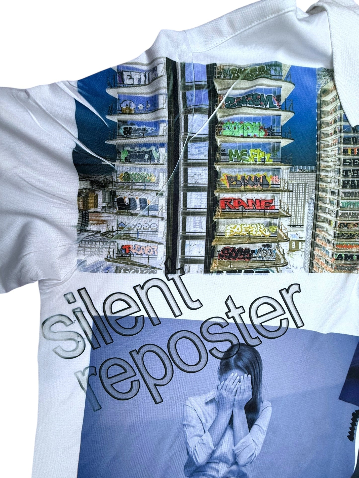 CORPORATE GREED WHITE POLO - 3X