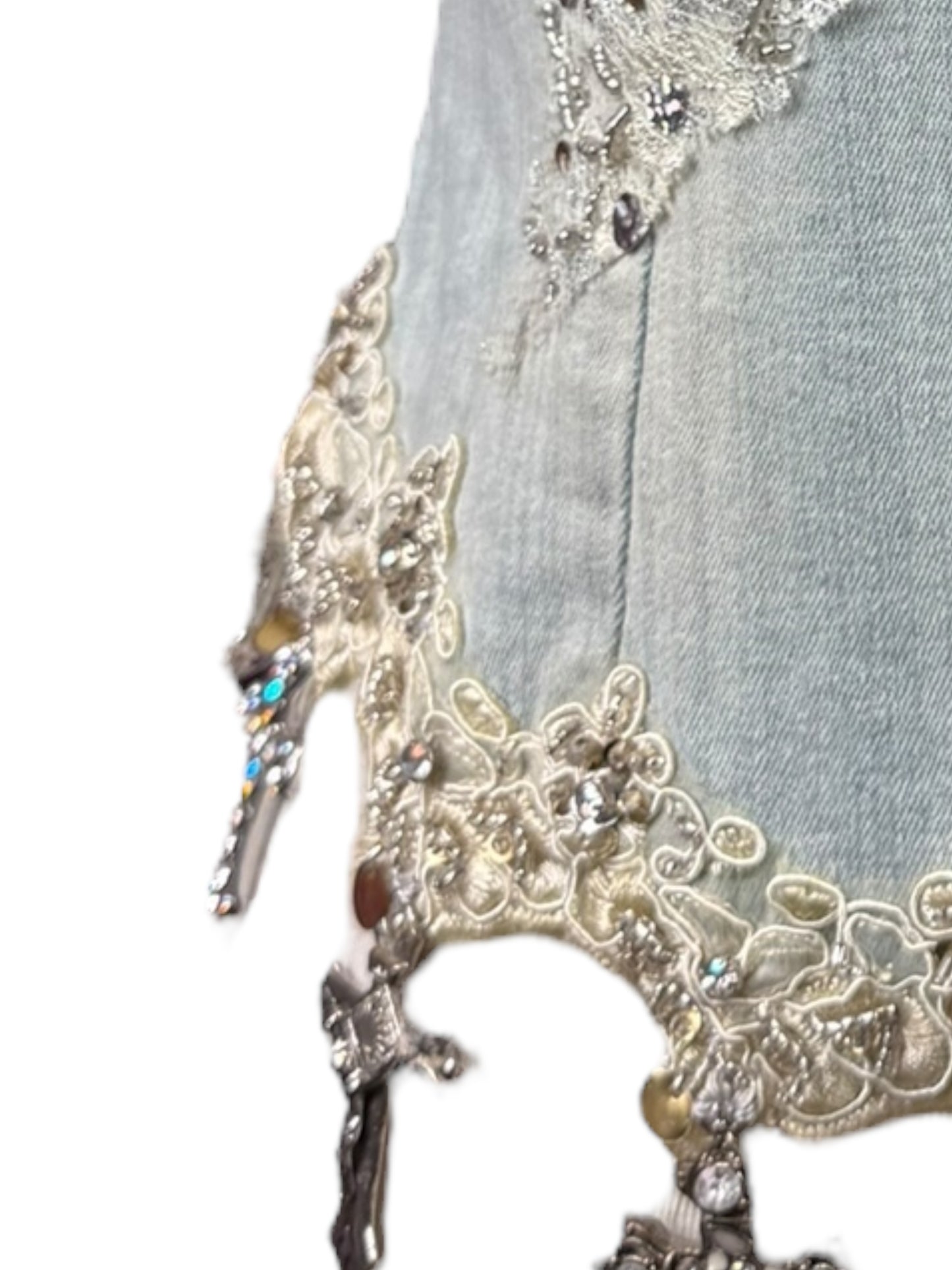 CROSS ME DENIM TANK - S