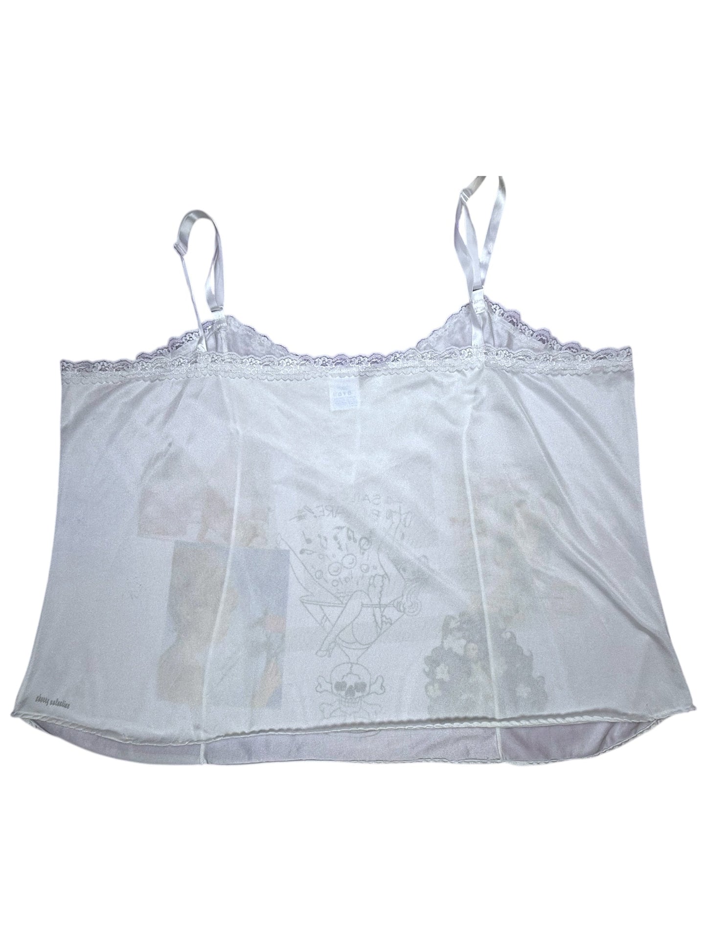 SAILOR BEWARE WHITE LACE TANK - 3X