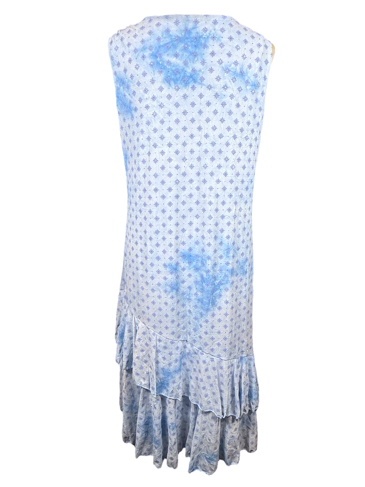 GLITTER KITTY BLUE DRESS - 2XL