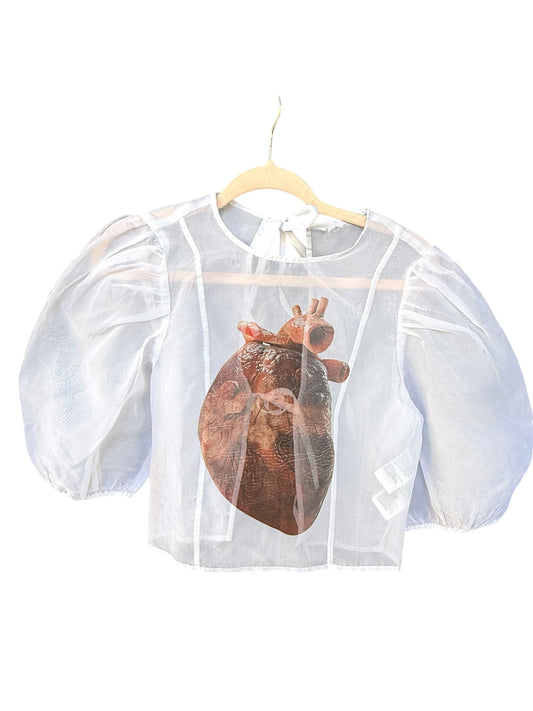 THE HEART PUFFY BLOUSE - M