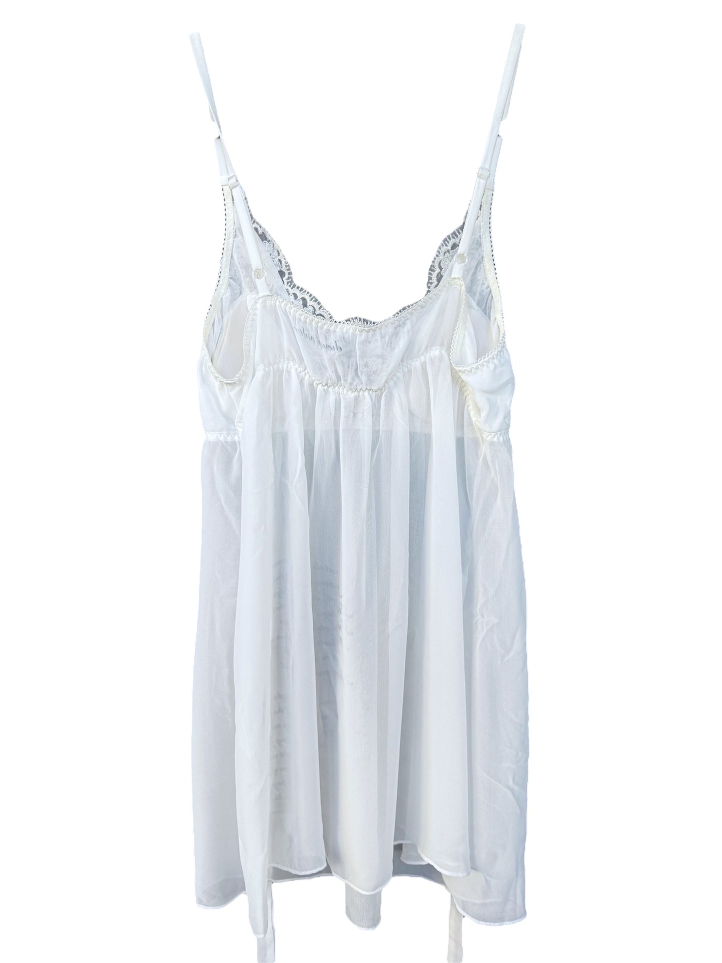 GOGO DANCER WHITE BEADED MINI DRESS - M