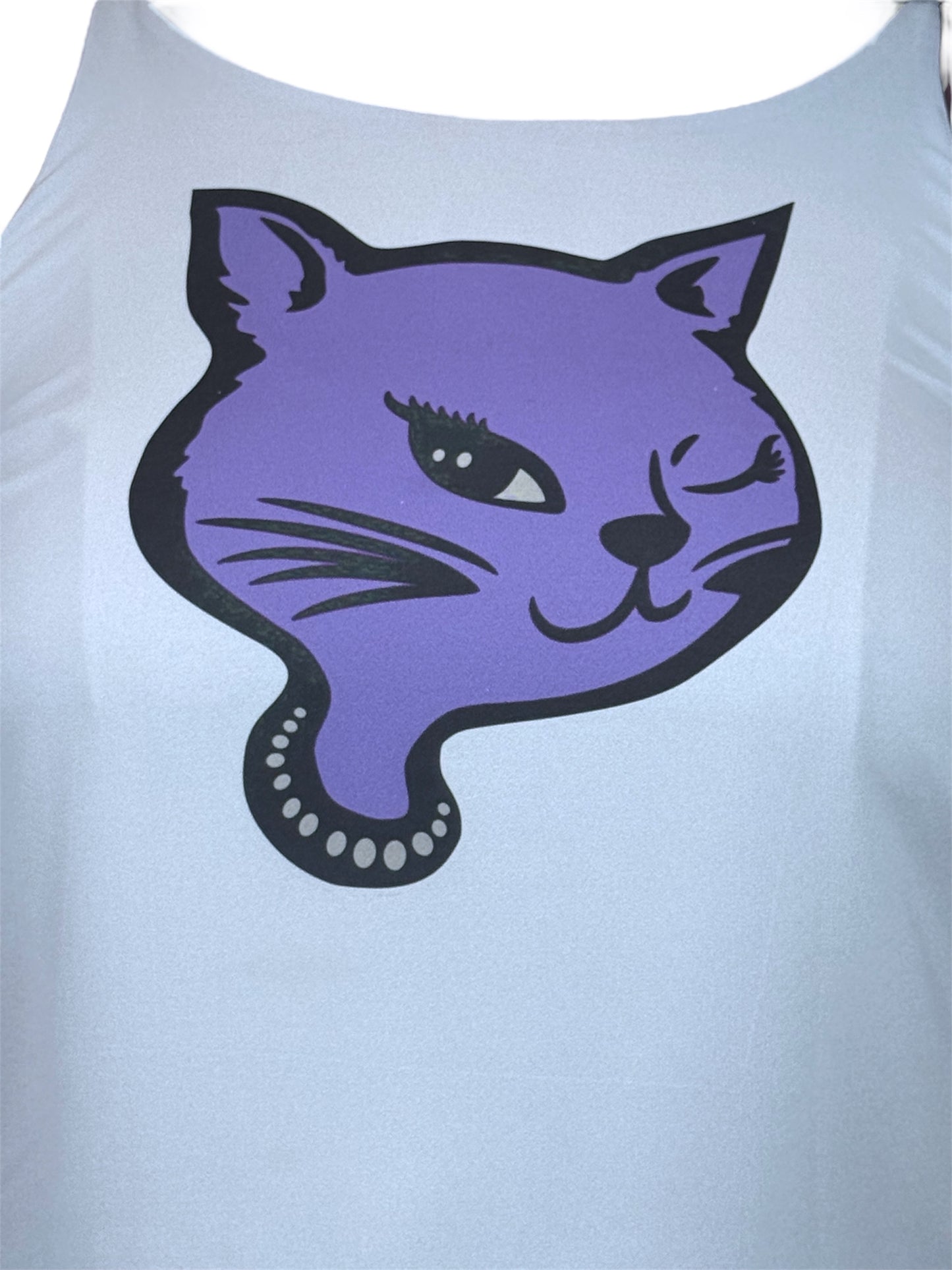 GLITTER KITTY BLUE DRESS - 3X