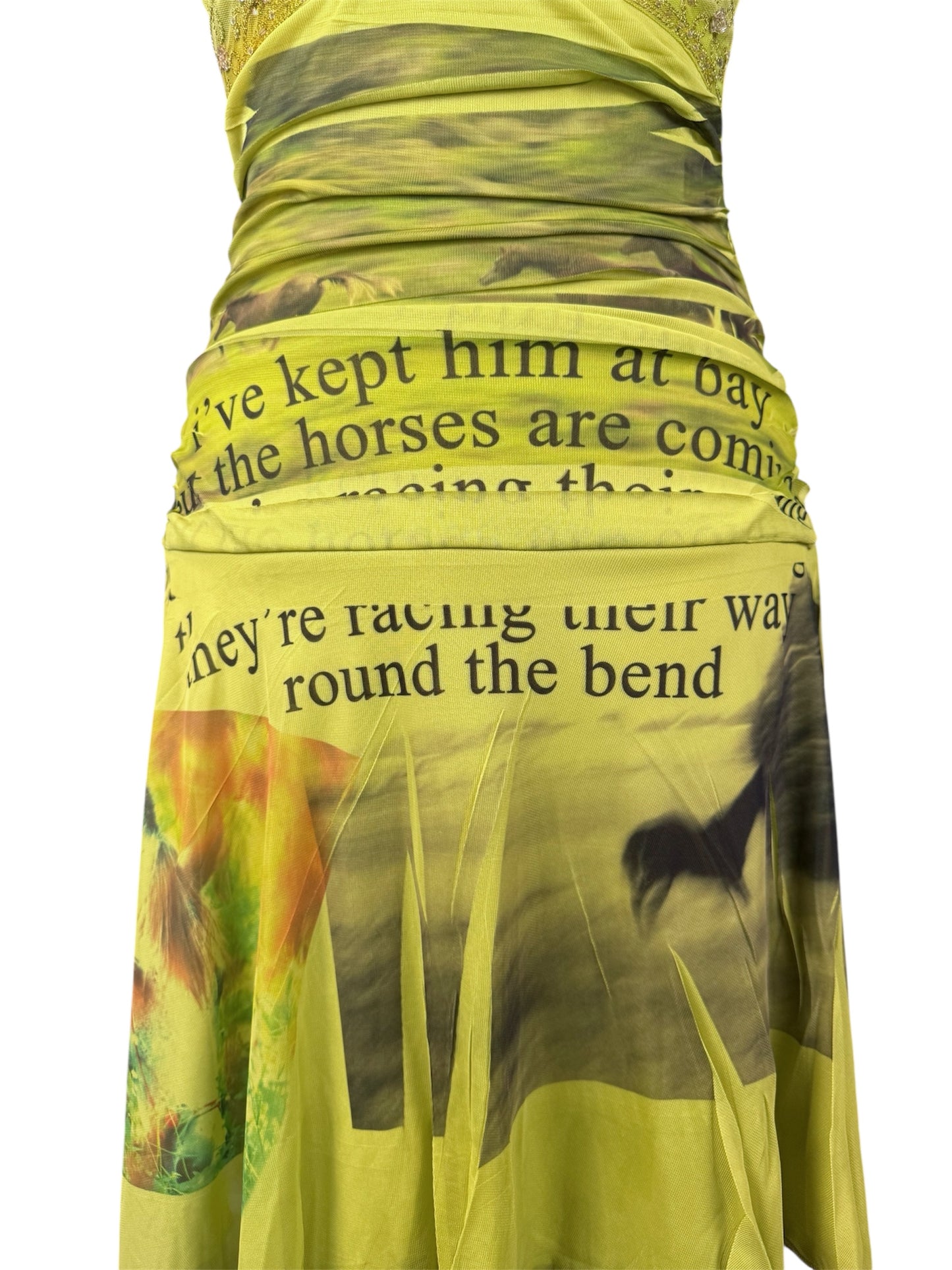 BLUE BIRD GREEN DRESS - S