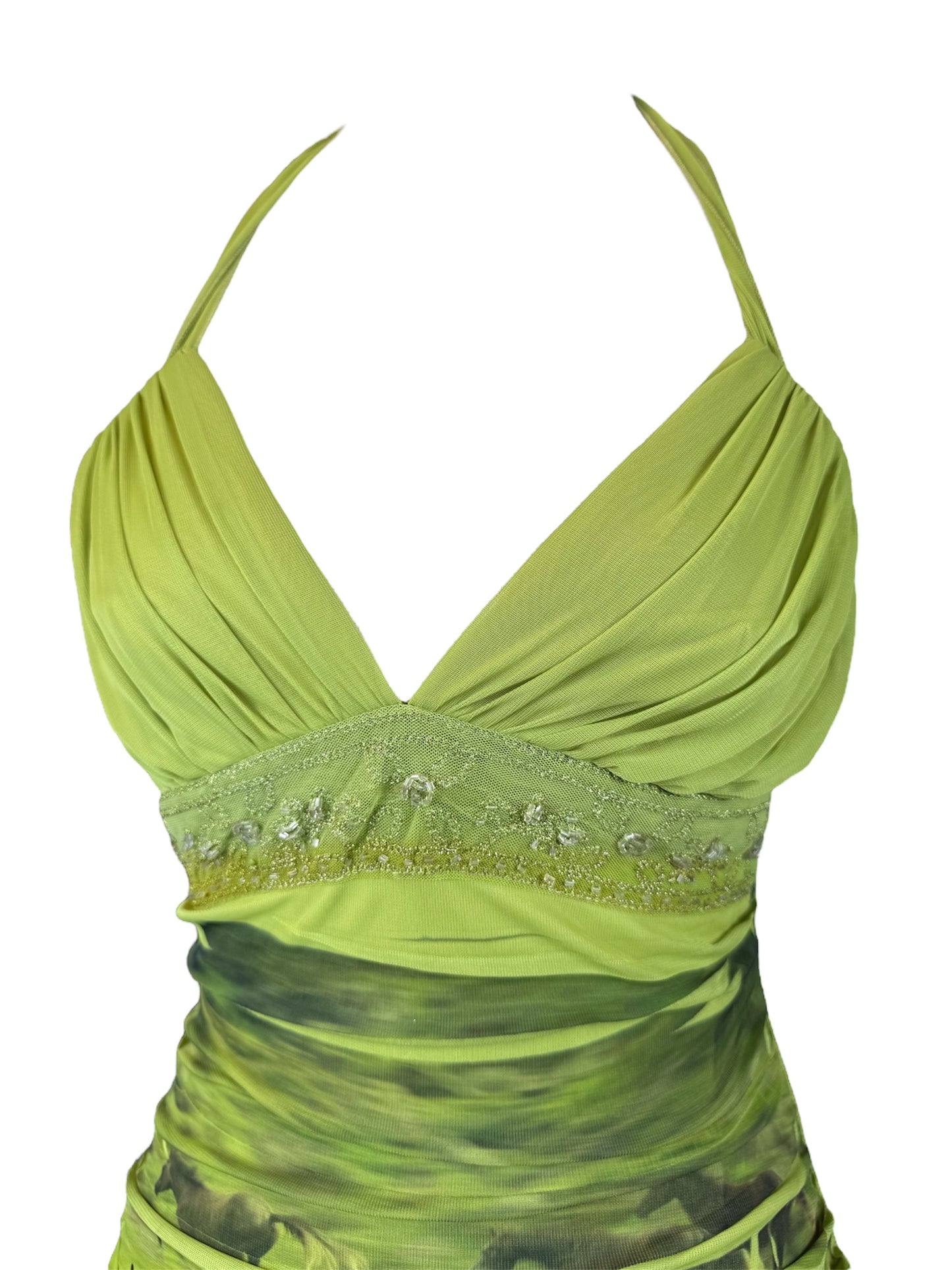 BLUE BIRD GREEN DRESS - S