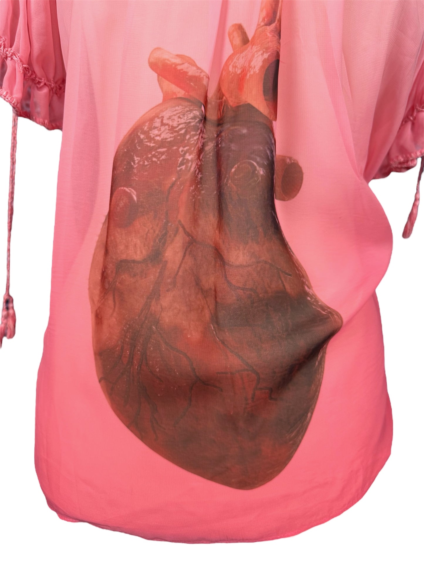 HEART OF GLASS PINK BABYDOLL TOP - S