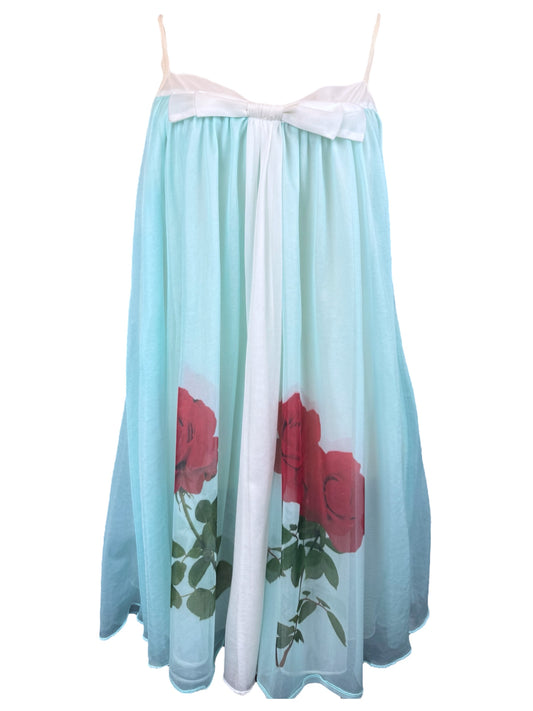 ROSE BLUE BABYDOLL DRESS - M