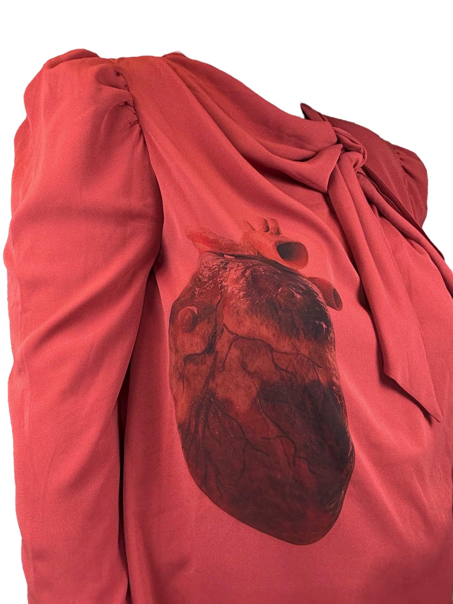 HEART BRICK RED BLOUSE - 3X