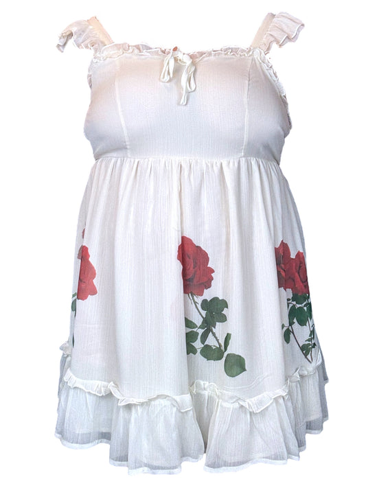 ROSE WHITE DRESS - 3X