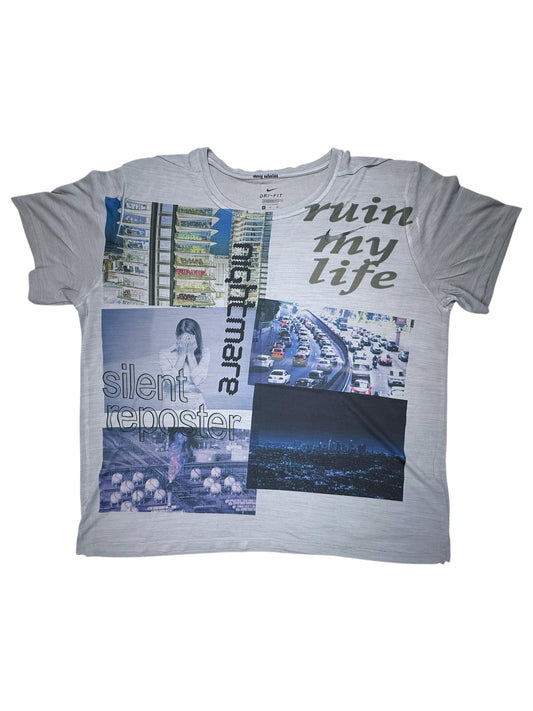 CORPORATE GREED GRAY TEE - XL/2X