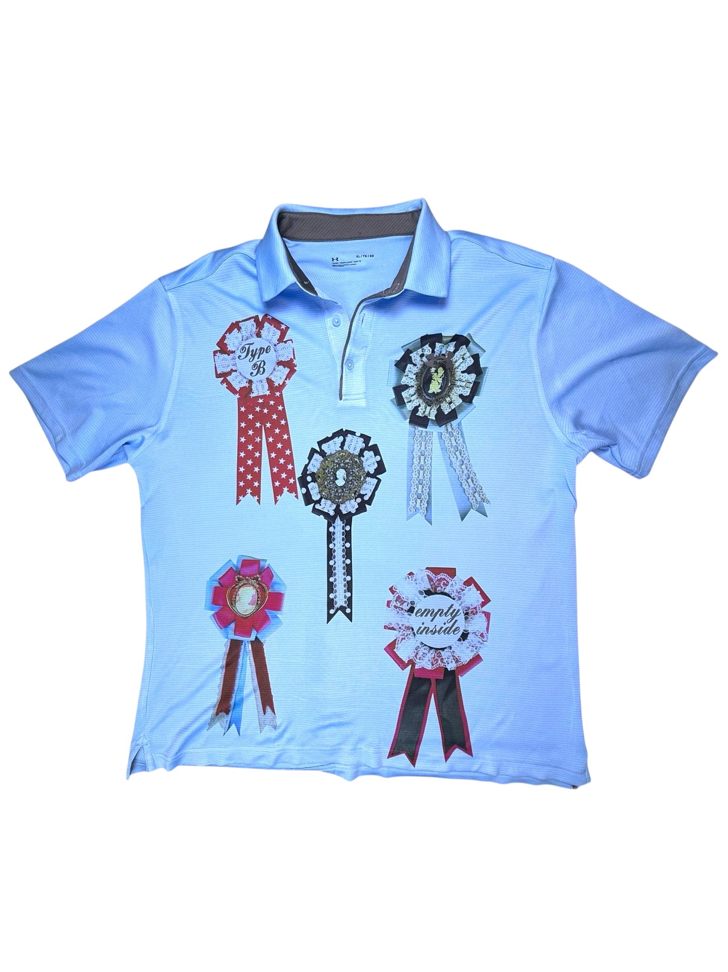 PRIZE RIBBONS BLUE POLO - XL/1X
